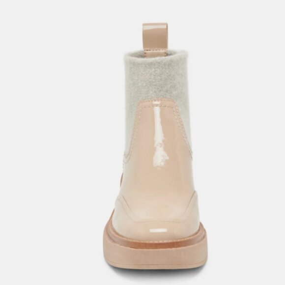 NEW DOLCE VITA Saline H2O WIDE Waterproof LEATHER Booties Dune GLOSS 2510 3T2 - Picture 3 of 5